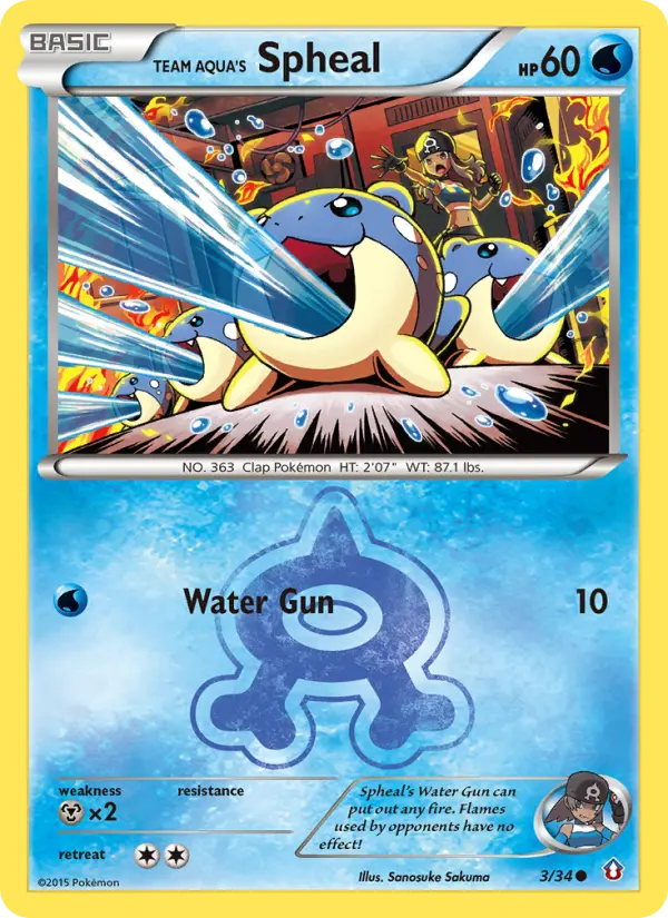 Team Aqua's Spheal 3 Double Crisis Pokesingles