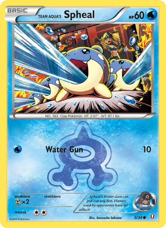 Team Aqua's Spheal 3 Double Crisis Pokesingles