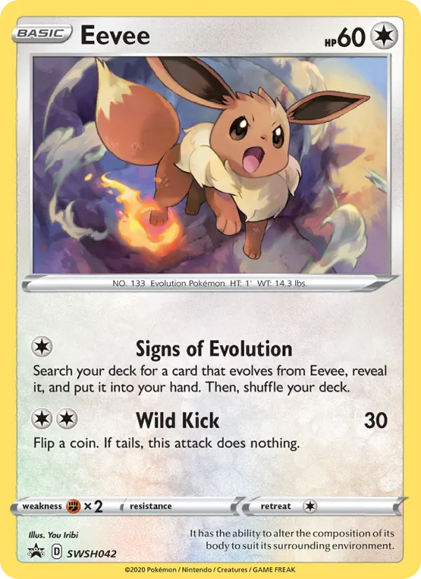 Eevee SWSH042 SWSH Black Star Promos Pokesingles