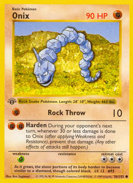 Onix 56 Base Set Pokesingles
