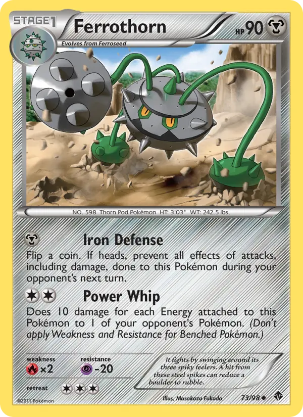 Ferrothorn 73 Emerging Powers Pokesingles