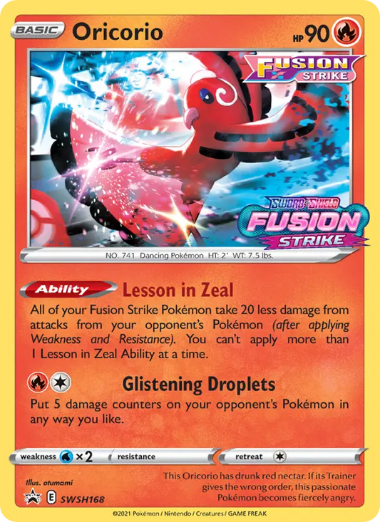Oricorio SWSH168 SWSH Black Star Promos Pokesingles