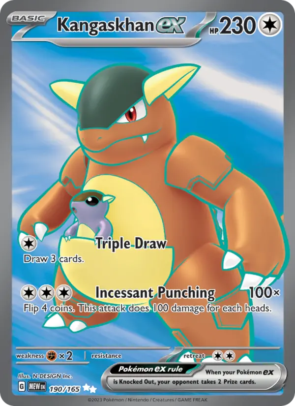 Kangaskhan ex 190 151 Pokesingles
