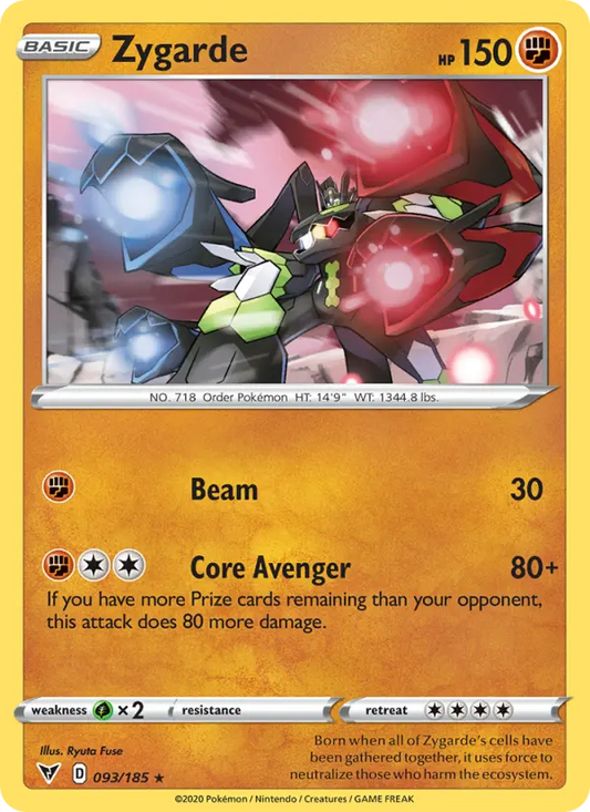 Zygarde 93 Vivid Voltage Pokesingles