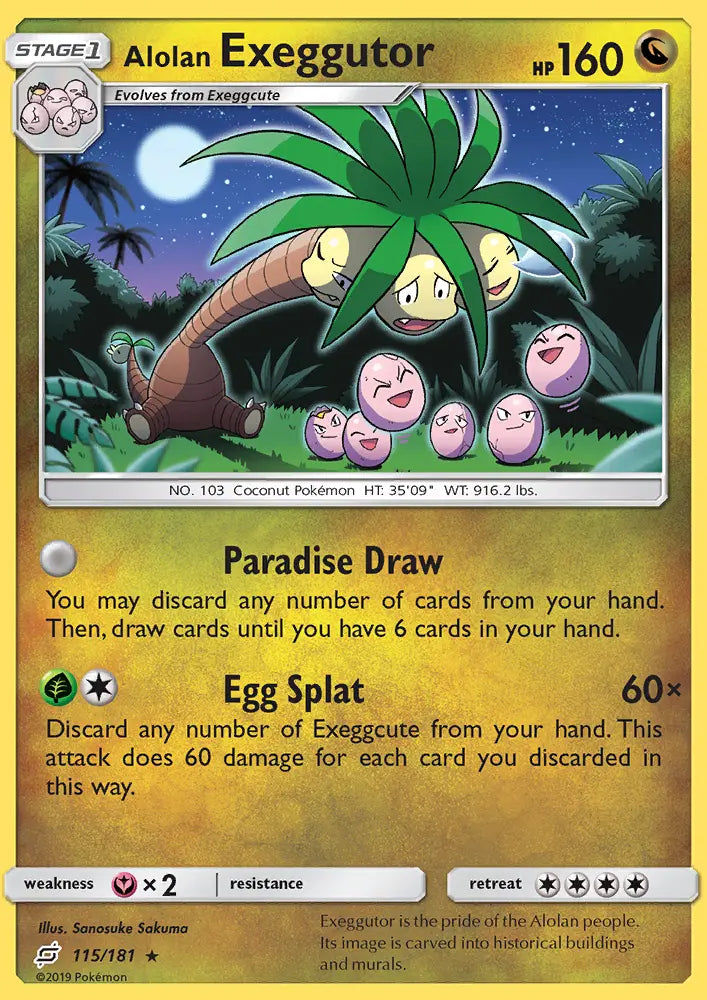 Alolan Exeggutor 115 Team Up Pokesingles