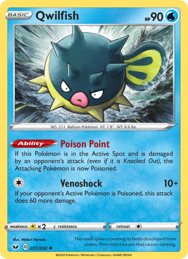 Qwilfish 51 Sword & Shield Pokesingles