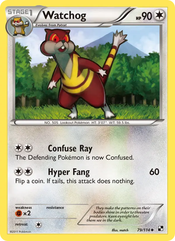 Watchog 79 Black & White Pokesingles