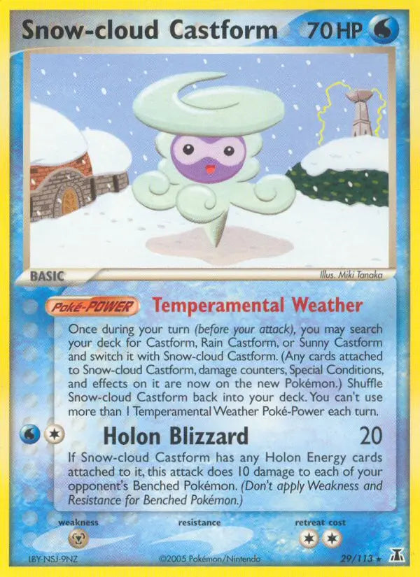 Snow-cloud Castform 29 Delta Species Pokesingles
