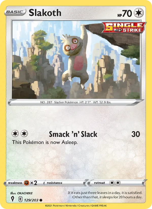Slakoth 129 Evolving Skies Pokesingles