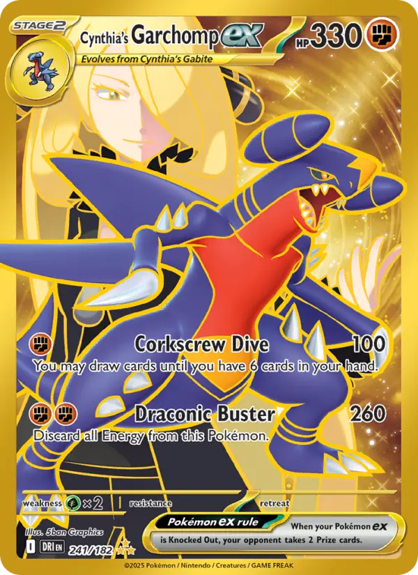 Cynthia's Garchomp ex 241 Destined Rivals Pokesingles