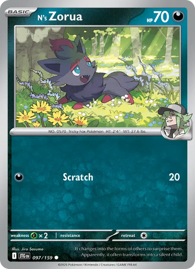 N's Zorua 97 Journey Together Pokesingles