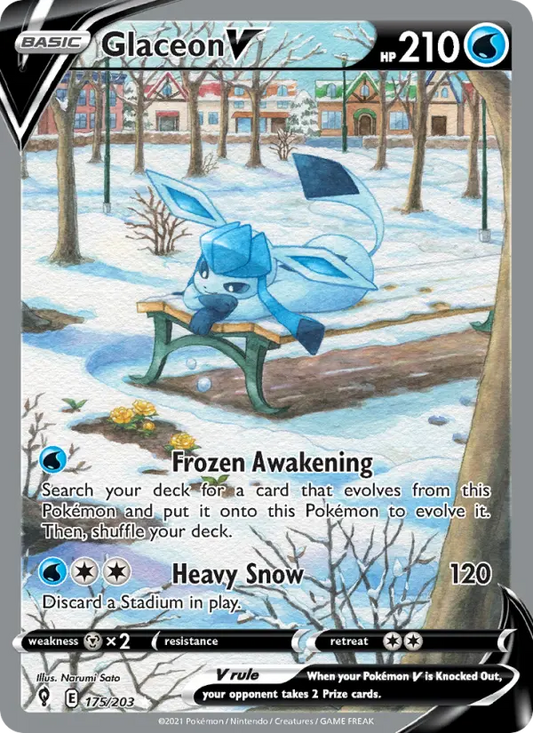 Glaceon V 175 Evolving Skies Pokesingles