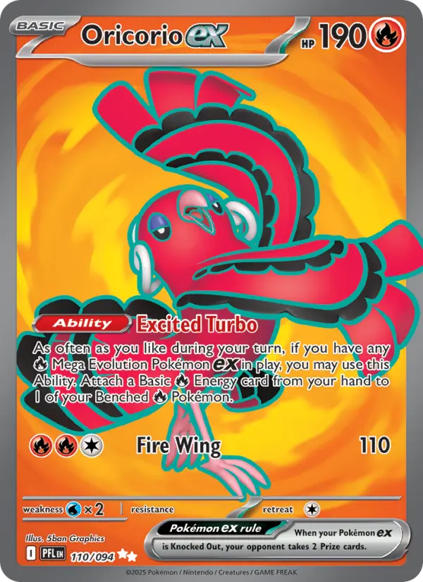 Oricorio ex 110 Phantasmal Flames Pokesingles
