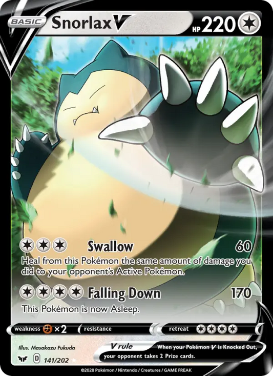 Snorlax V 141 Sword & Shield Pokesingles