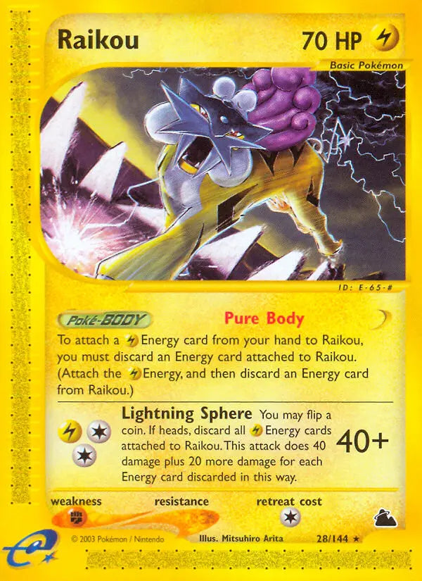 Raikou 28 Skyridge Pokesingles