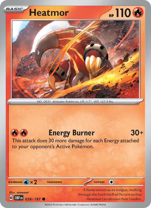 Heatmor 39 Obsidian Flames Pokesingles