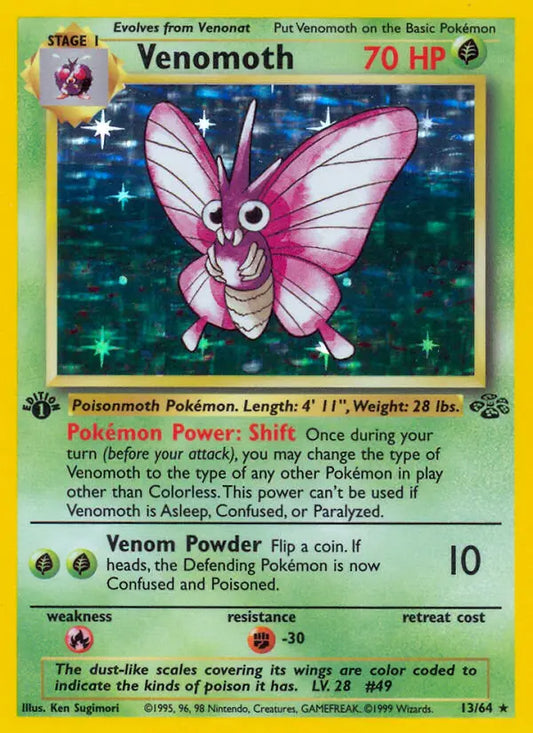 Venomoth 13 Jungle Pokesingles