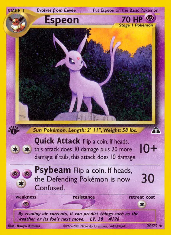 Espeon 20 Neo Discovery Pokesingles