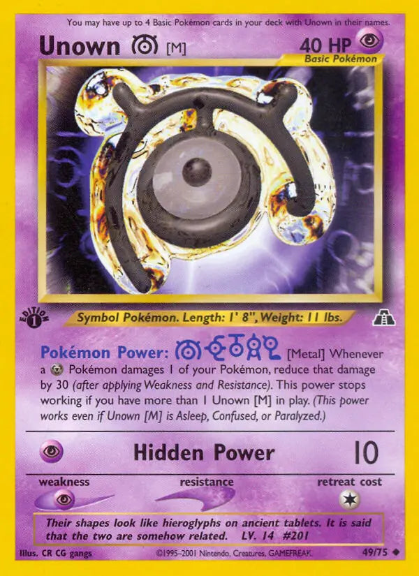 Unown [M] 49 Neo Discovery Pokesingles