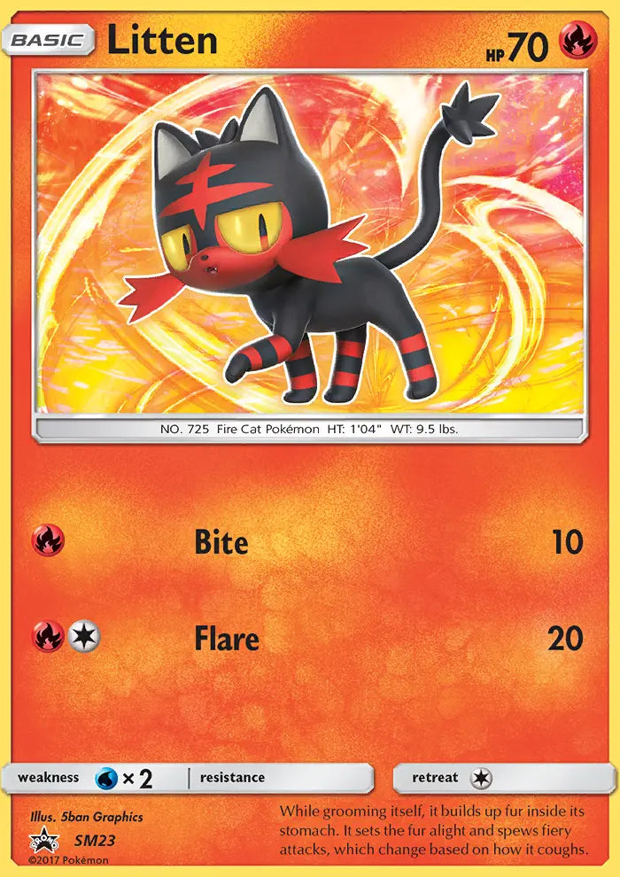Litten SM23 SM Black Star Promos Pokesingles