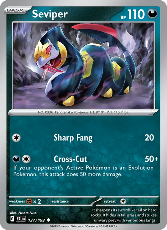 Seviper 137 Paldea Evolved Pokesingles