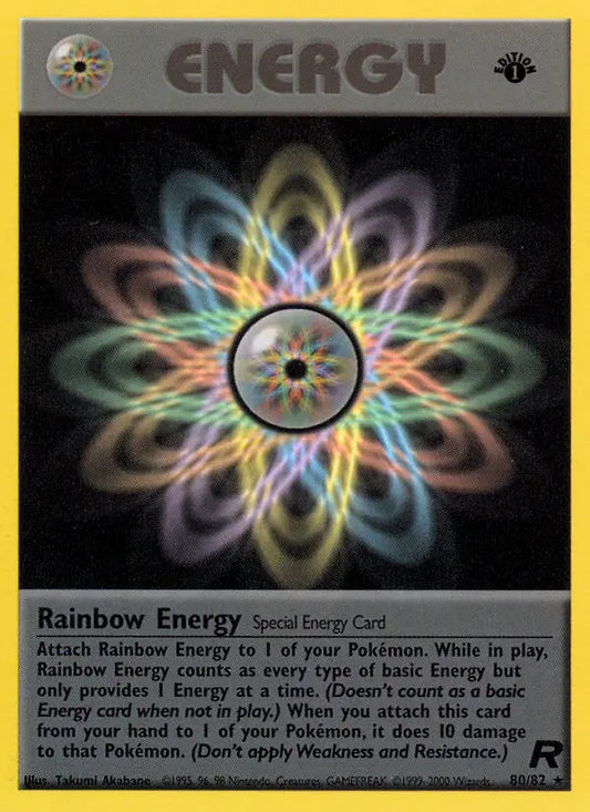 Rainbow Energy 80 Team Rocket Pokesingles