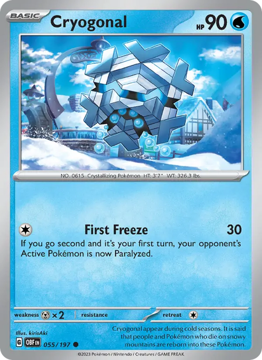 Cryogonal 55 Obsidian Flames Pokesingles