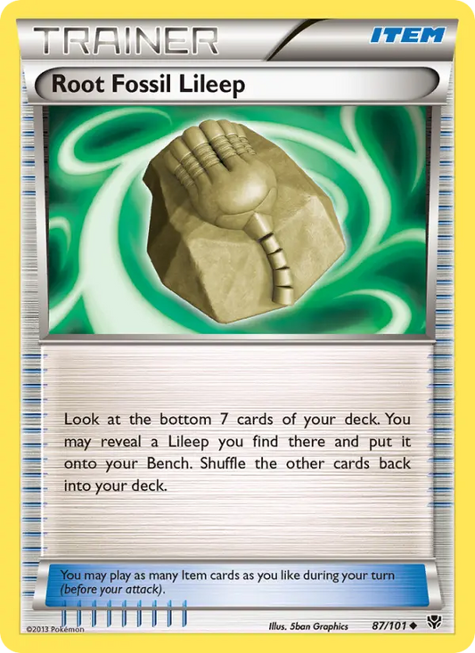 Root Fossil Lileep 87 Plasma Blast Pokesingles