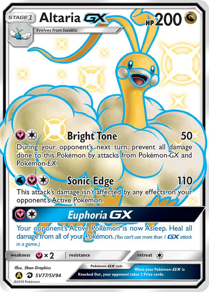 Altaria-GX SV77 Hidden Fates Shiny Vault Pokesingles