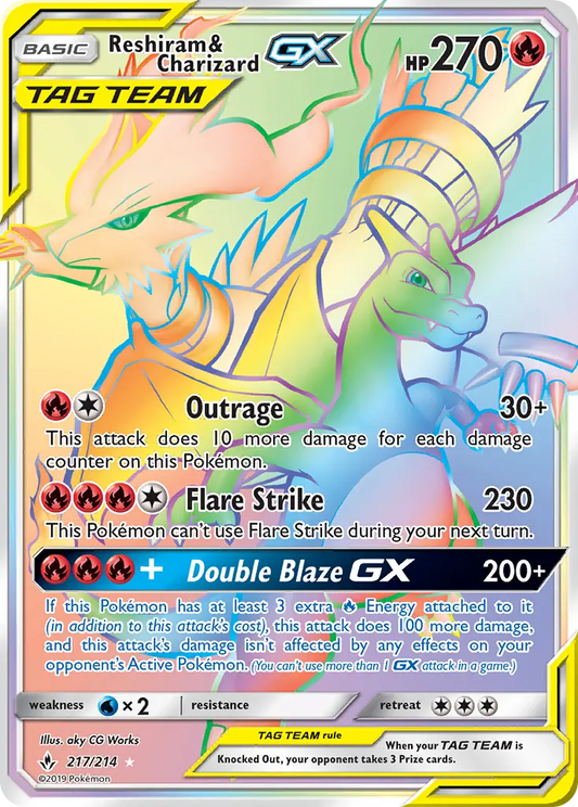 Reshiram & Charizard GX 217 Unbroken Bonds Pokesingles