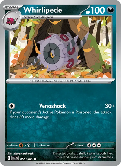 Whirlipede 55 Black Bolt Pokesingles