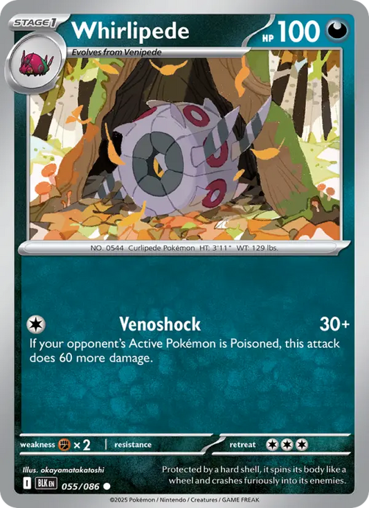 Whirlipede 55 Black Bolt Pokesingles