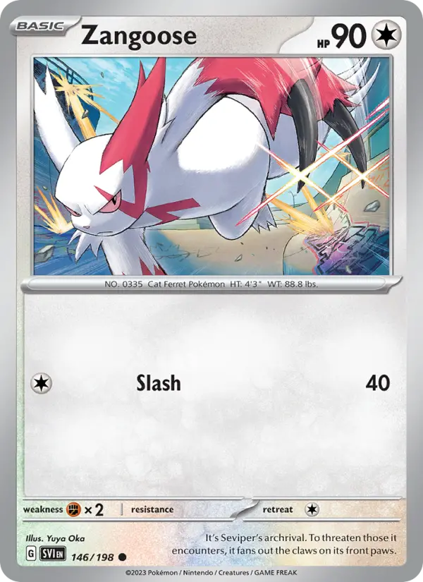 Zangoose 146 Scarlet & Violet Pokesingles