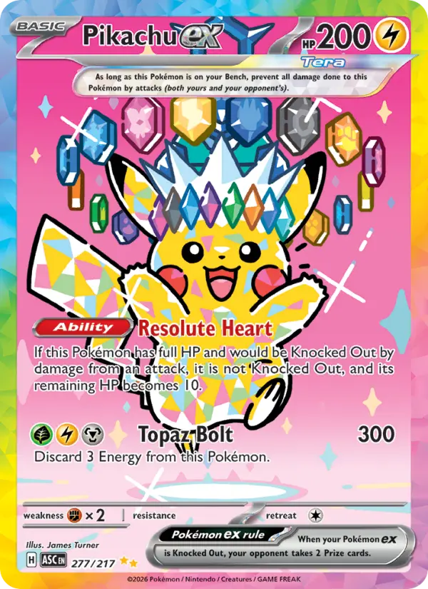 Pikachu ex 277 Ascended Heroes Pokesingles