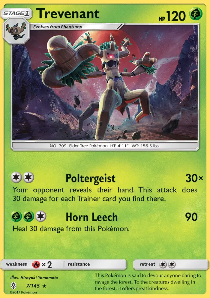 Trevenant 7 Guardians Rising Pokesingles