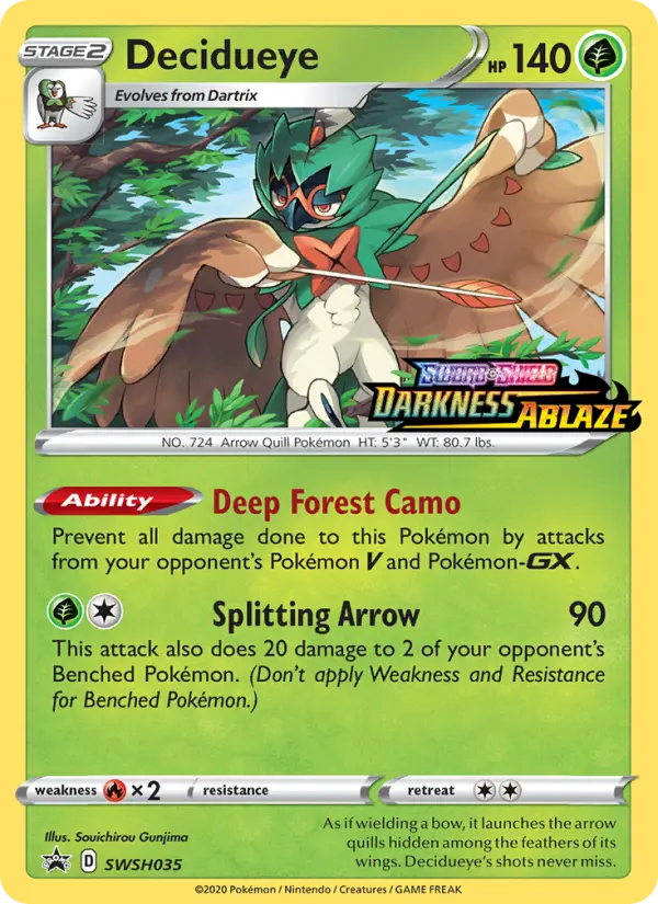 Decidueye SWSH035 SWSH Black Star Promos Pokesingles