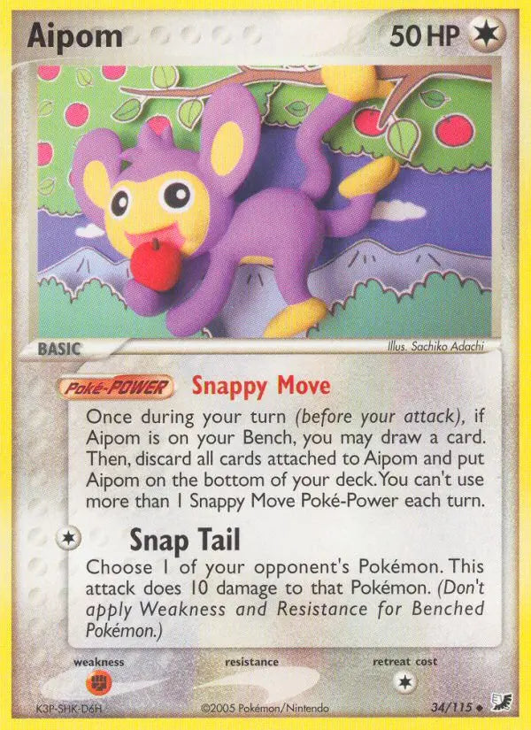 Aipom 34 Unseen Forces Pokesingles