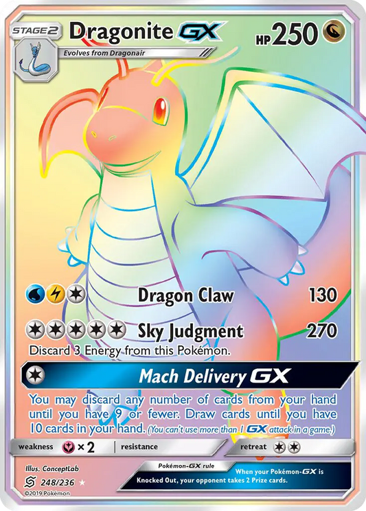 Dragonite GX 248 Unified Minds Pokesingles