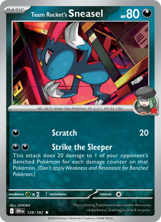 Team Rocket's Sneasel 128 Destined Rivals Pokesingles