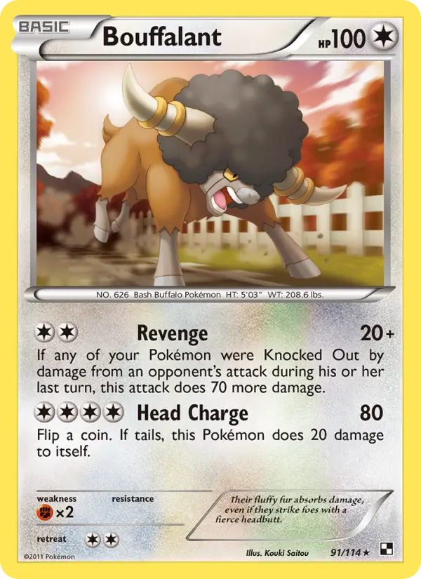 Bouffalant 91 Black & White Pokesingles