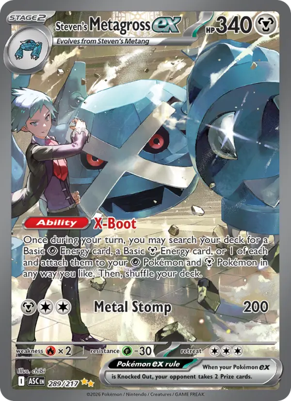 Steven's Metagross ex 289 Ascended Heroes Pokesingles