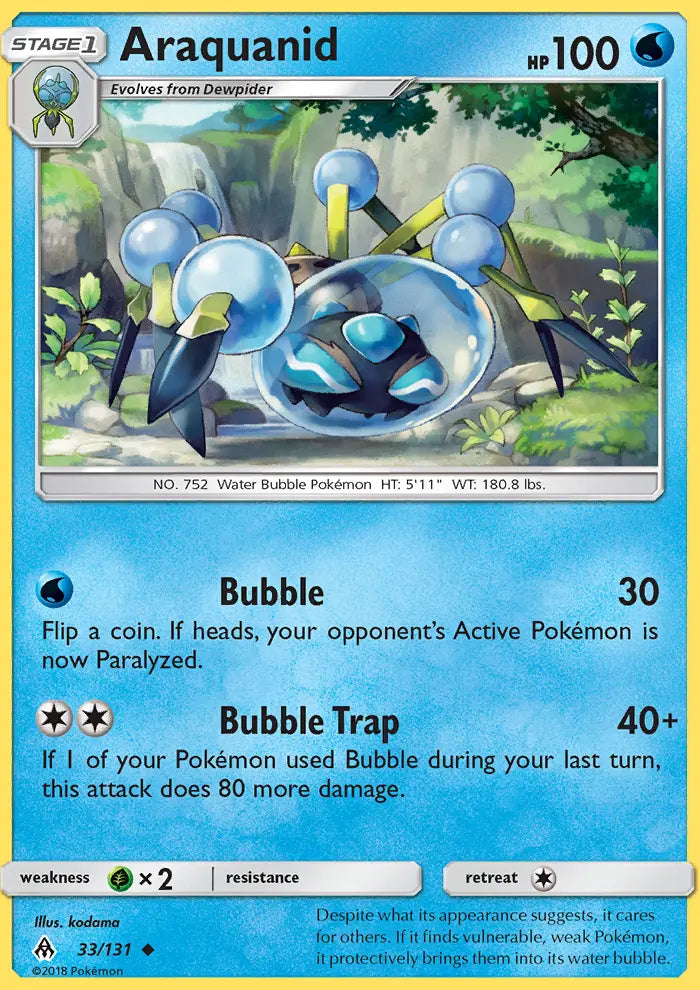Araquanid 33 Forbidden Light Pokesingles