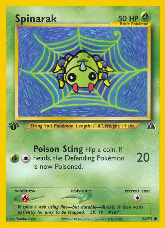 Spinarak 64 Neo Discovery Pokesingles
