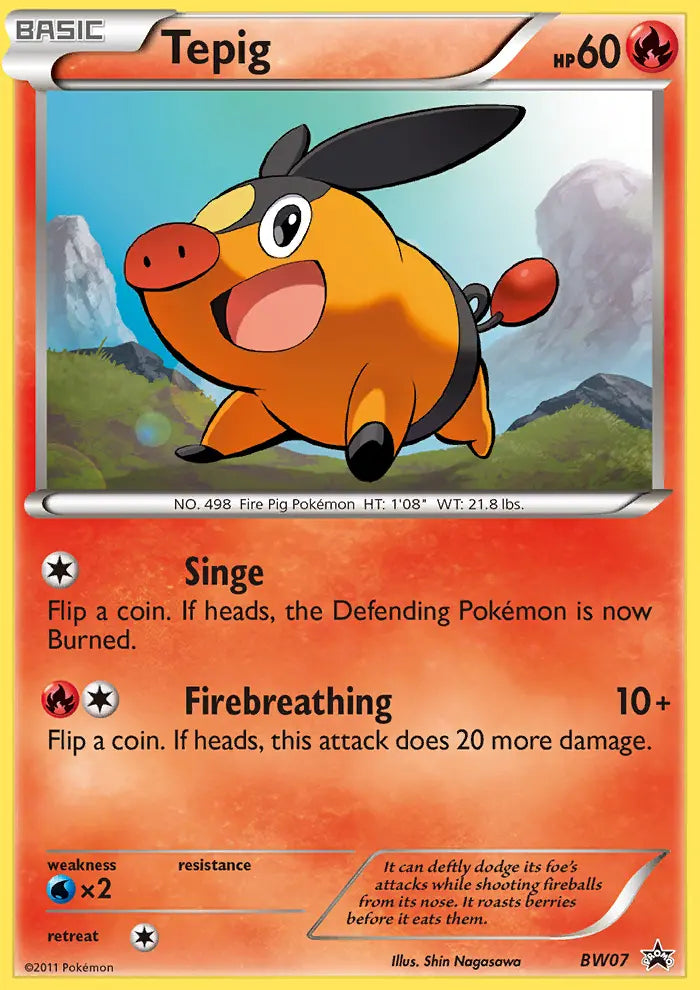 Tepig BW07 BW Black Star Promos Pokesingles