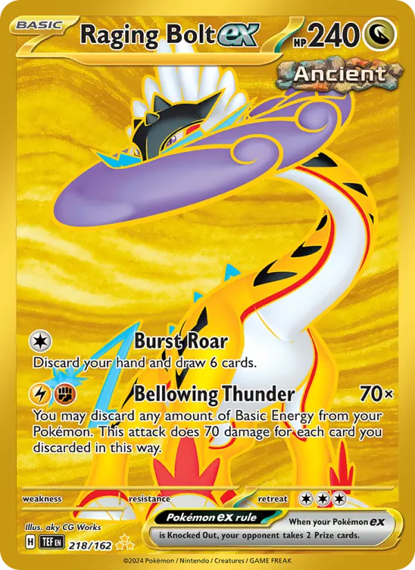 Raging Bolt ex 218 Temporal Forces Pokesingles