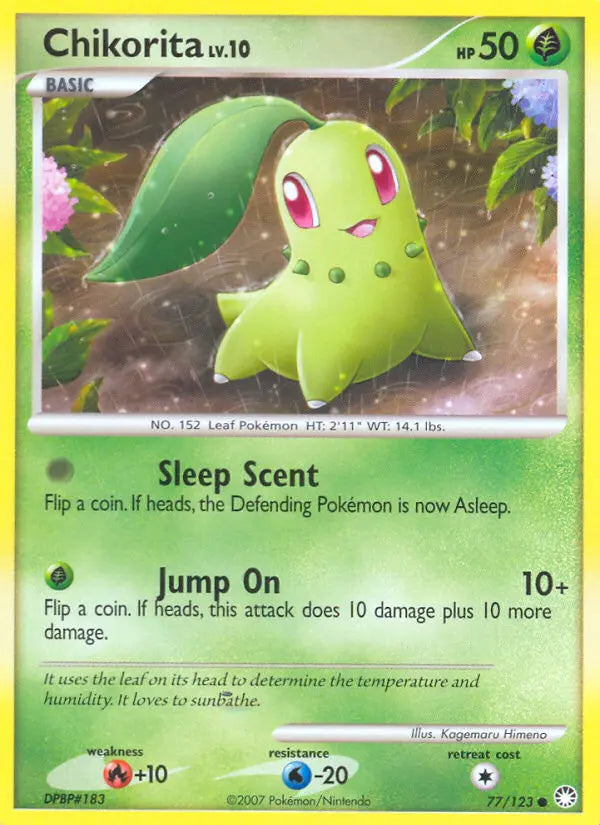 Chikorita 77 Mysterious Treasures Pokesingles