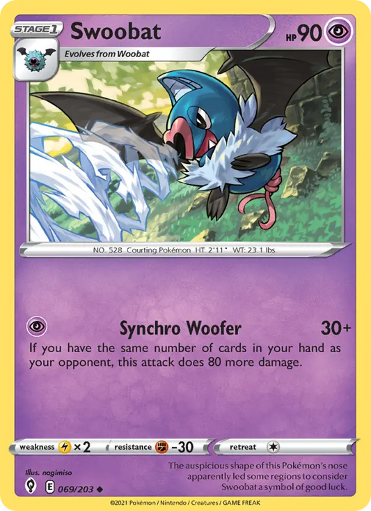 Swoobat 69 Evolving Skies Pokesingles