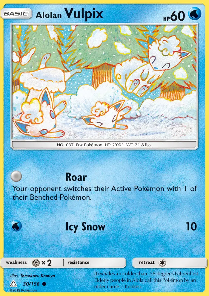 Alolan Vulpix 30 Ultra Prism Pokesingles