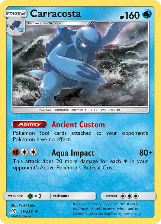Carracosta 45 Unified Minds Pokesingles