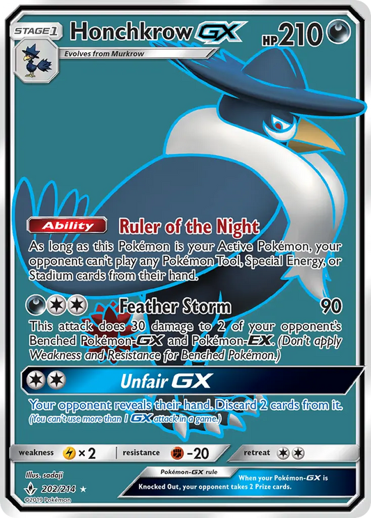Honchkrow GX 202 Unbroken Bonds Pokesingles